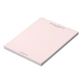 Minimalistische luxe roze notitieblok (Linkerzijde)