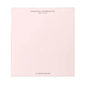 Minimalistische luxe roze notitieblok (Voorkant)