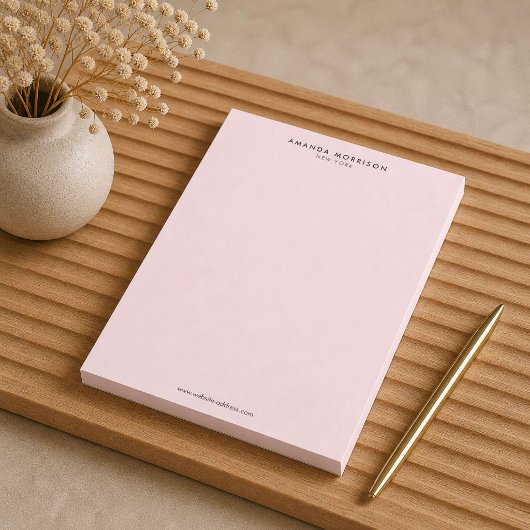 Minimalistische luxe roze notitieblok