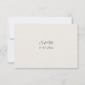 Minimalistische luxe RSVP kaart (Achterkant)