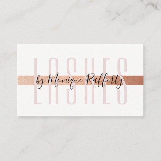 MINIMALISTISCHE LUXE stijlvolle faux roos gouden f Visitekaartje (Voorkant)