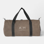 Minimalistische luxe suède esthetische monogram plunjezak (Voorkant)