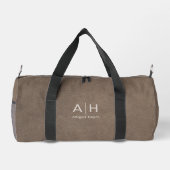 Minimalistische luxe suède esthetische monogram plunjezak (Achterkant)