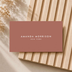 Minimalistische Luxe Terracotta Roest Boutique Visitekaartje