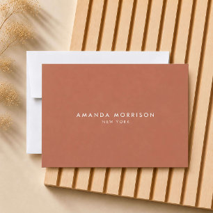 Minimalistische luxe terracotta roest geschenkcert