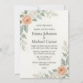 "Minimalistische luxe trouwkaart Save the Date" Date (Voorkant)