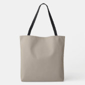 Minimalistische luxe warme taupe monogram tote bag (Achterkant)