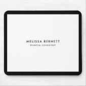 Minimalistische luxe wit muismat (Voorkant)