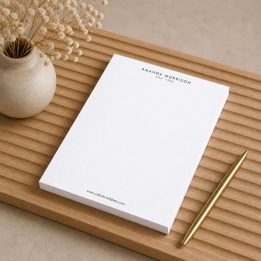 Minimalistische luxe wit notitieblok