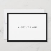 Minimalistische luxe witte cadeaubon (Achterkant)