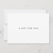 Minimalistische luxe witte cadeaubon (Achterkant)