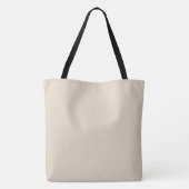 Minimalistische luxe zandbeige monogram tote bag (Achterkant)