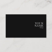 Minimalistische luxe zwart visitekaartje (Voorkant)