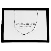 Minimalistische Luxe Zwart Witte Zakelijkheid Groot Cadeauzakje (Voorkant)