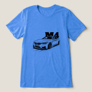 Minimalistische M4 sportauto vector grafische T-sh Tri-Blend Shirt
