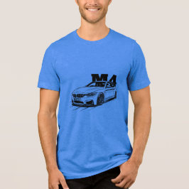 Minimalistische M4 sportauto vector grafische T-sh Tri-Blend Shirt