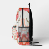 Minimalistische maan en paddenstoelen | koel bedrukte rugzak (Rechts)