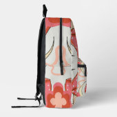 Minimalistische maan en paddenstoelen | koel bedrukte rugzak (Links)