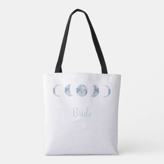 Minimalistische maan fasen hemelse bruid bruiloft tote bag (Achterkant)