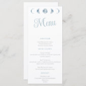 Minimalistische maan fasen hemelse bruiloft plat m menu (Voorkant / Achterkant)