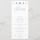 Minimalistische maan fasen hemelse bruiloft plat m menu (Voorkant)