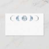 Minimalistische maan fasen hemelse bruiloft regist informatiekaartje (Achterkant)