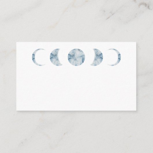 Minimalistische maan fasen hemelse bruiloft regist informatiekaartje (Achterkant)
