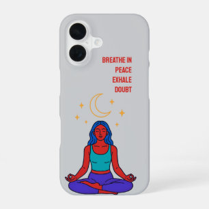Minimalistische Maan Meditatie iPhone 16 Hoesje