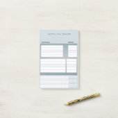 Minimalistische maandelijkse Bill Tracker-Sticker  Post-it® Notes (Op bureau)