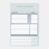 Minimalistische maandelijkse Bill Tracker-Sticker  Post-it® Notes (Voorkant)