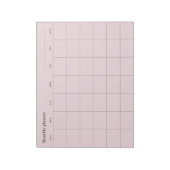 Minimalistische maandelijkse planner, aangepaste t notitieblok (Linkerzijde)