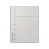 Minimalistische maandelijkse planner, aangepaste t notitieblok (Linkerzijde)