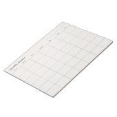 Minimalistische maandelijkse planner, aangepaste t notitieblok (Schuin)