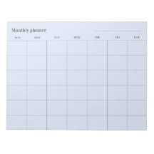 Minimalistische maandelijkse planner, aangepaste t