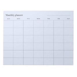 Minimalistische maandelijkse planner, aangepaste t notitieblok