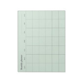 Minimalistische maandelijkse planner, aangepaste t notitieblok (Linkerzijde)