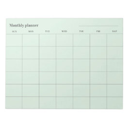 Minimalistische maandelijkse planner, aangepaste t notitieblok
