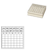 Minimalistische maandelijkse planner kalender rubberstempel (Gestempeld)