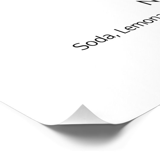 Minimalistische maanfasen bruiloft bar menu Poster (Hoek)