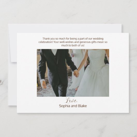 Minimalistische maanfasen hemelfoto bedankkaart (Achterkant)