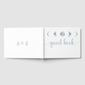 Minimalistische maanfasen hemelhuwelijk gastenboek (Volledig)