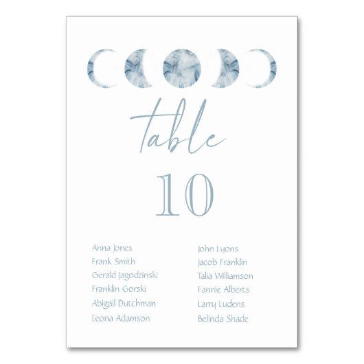 Minimalistische maanfasen hemelhuwelijk kaart (Voorkant)