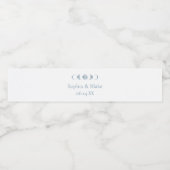 Minimalistische maanfasen hemelhuwelijk waterfles etiket (Enkel label)