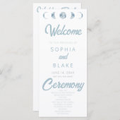 Minimalistische maanfasen hemelhuwelijksprogramma (Voorkant / Achterkant)