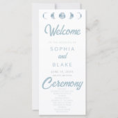 Minimalistische maanfasen hemelhuwelijksprogramma (Voorkant)