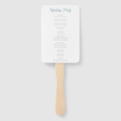 Minimalistische maanfasen hemelhuwelijksprogramma handwaaier (Achterkant)