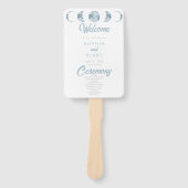 Minimalistische maanfasen hemelhuwelijksprogramma handwaaier (Voorkant)