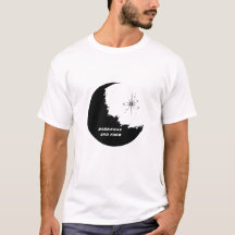 Minimalistische maanfasen T-shirt | Kosmische nach