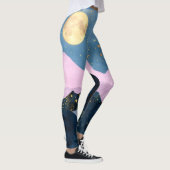 Minimalistische Maansterren Hemelse Bergvallei Leggings (Rechts)