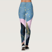 Minimalistische Maansterren Hemelse Bergvallei Leggings (Achterkant)